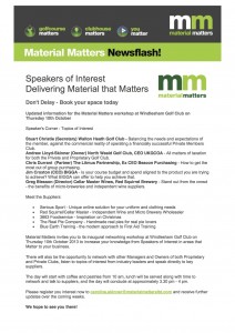 Speakers of Interest Delivering Material that Matters